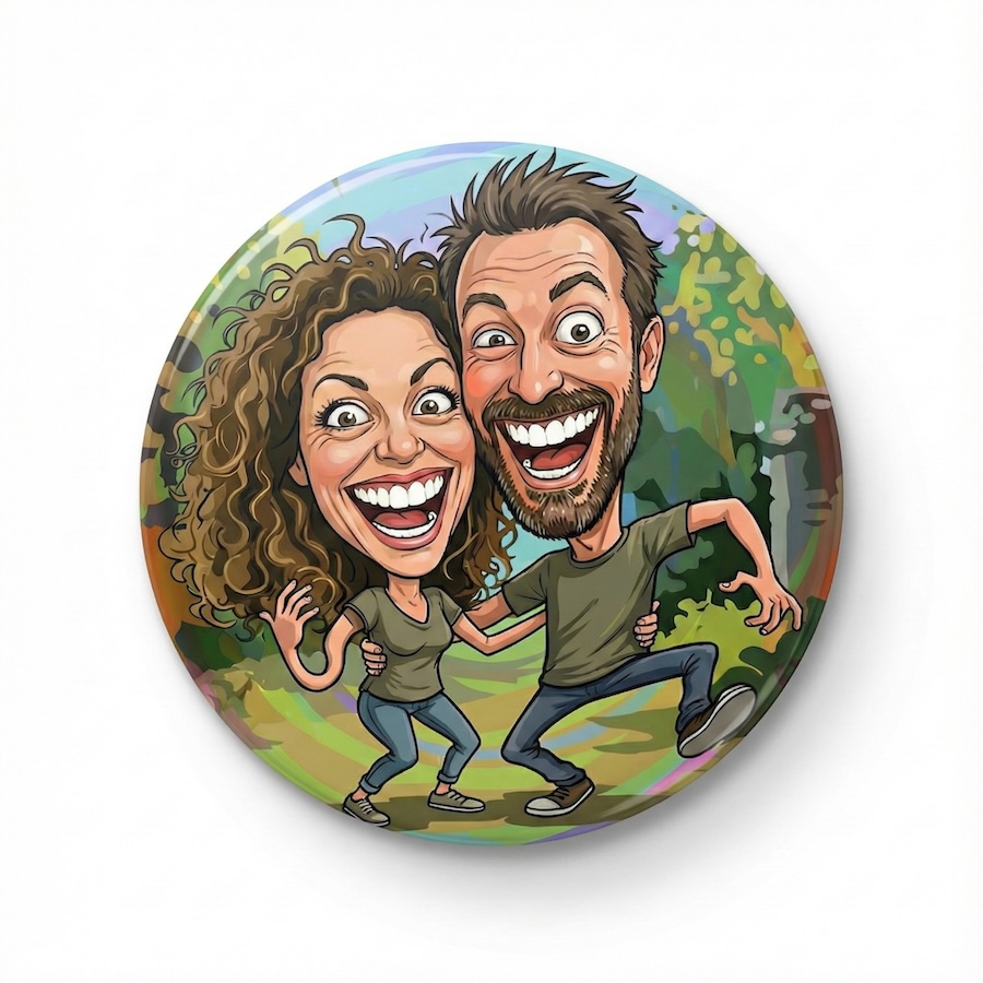 Placka s karikaturou podle vaší fotky