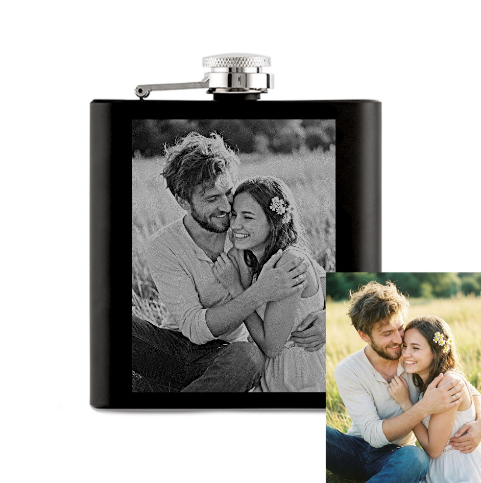 Černá placatka s vlastní fotkou