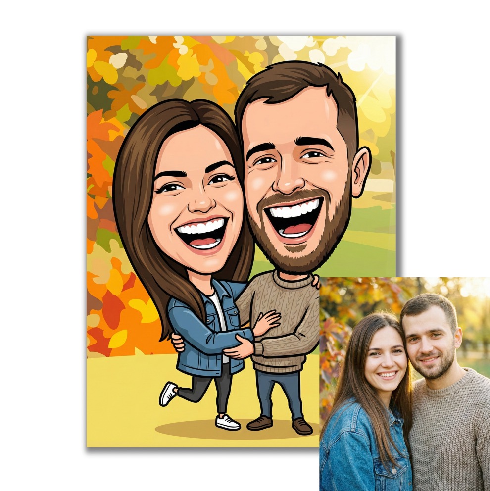 Velkohlavá karikatura podle vaší fotky