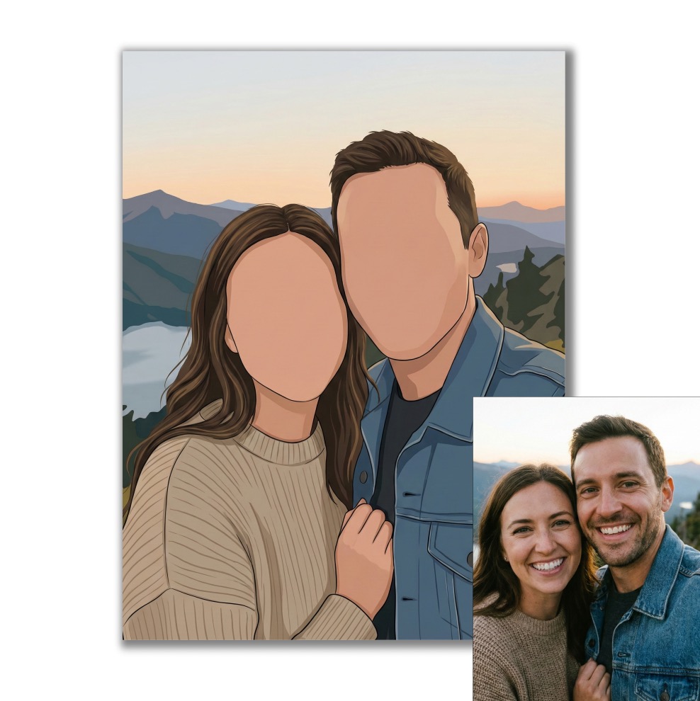 Ilustrace podle vaší fotky pro vlastní tisk