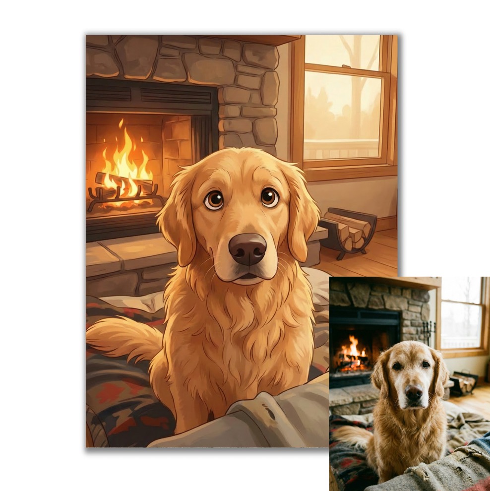 Obraz vašeho pejska / kočky v kresleném stylu