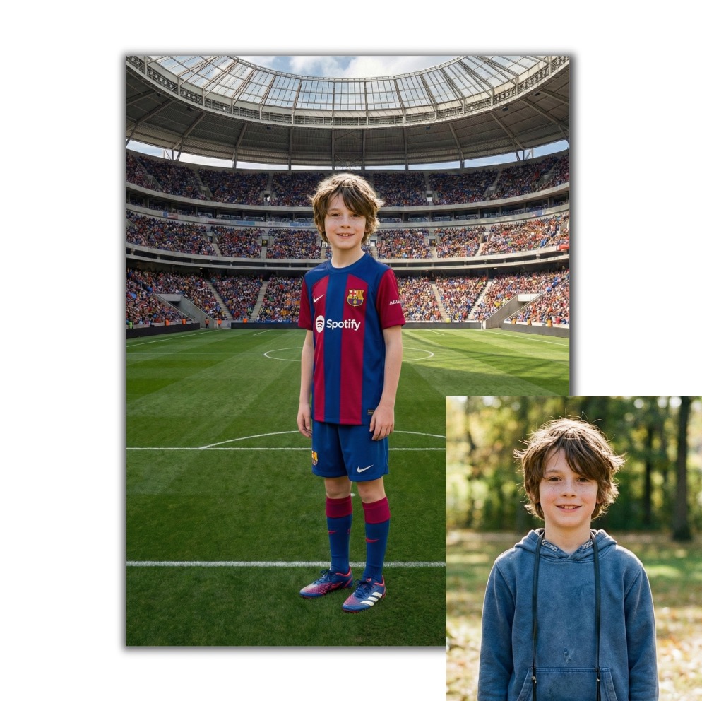 Obraz podle vaší fotky - Fotbalista slavného klubu