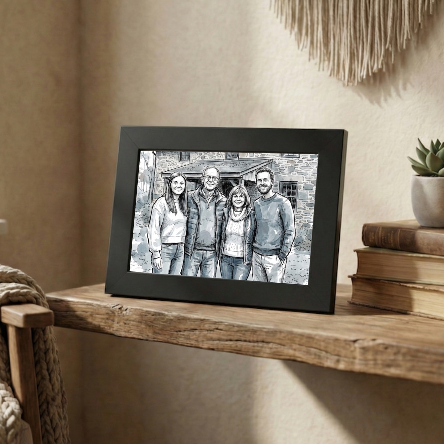 Fotorámeček s ilustrací podle vaší fotky