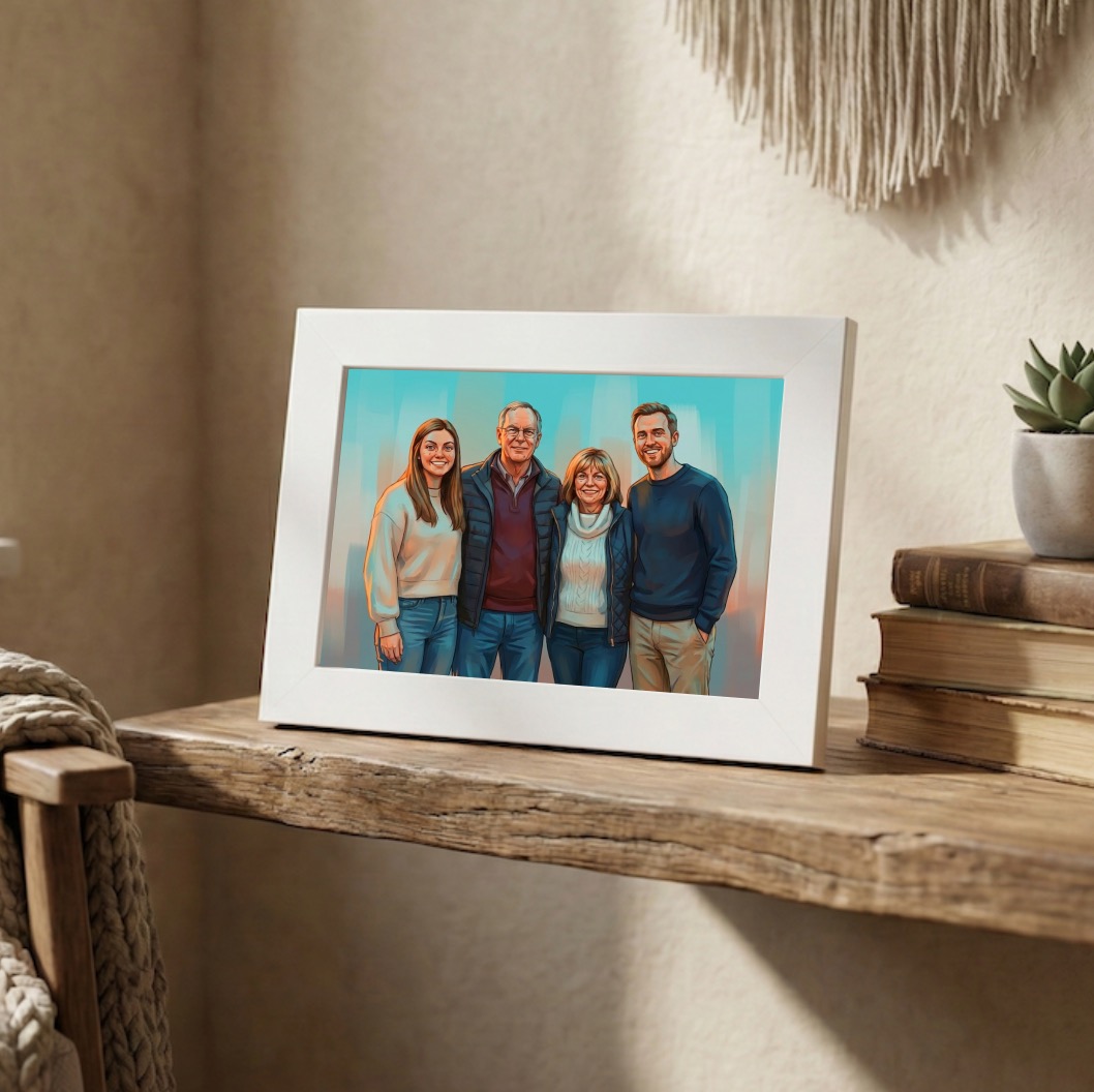 Fotorámeček s ilustrací podle vaší fotky