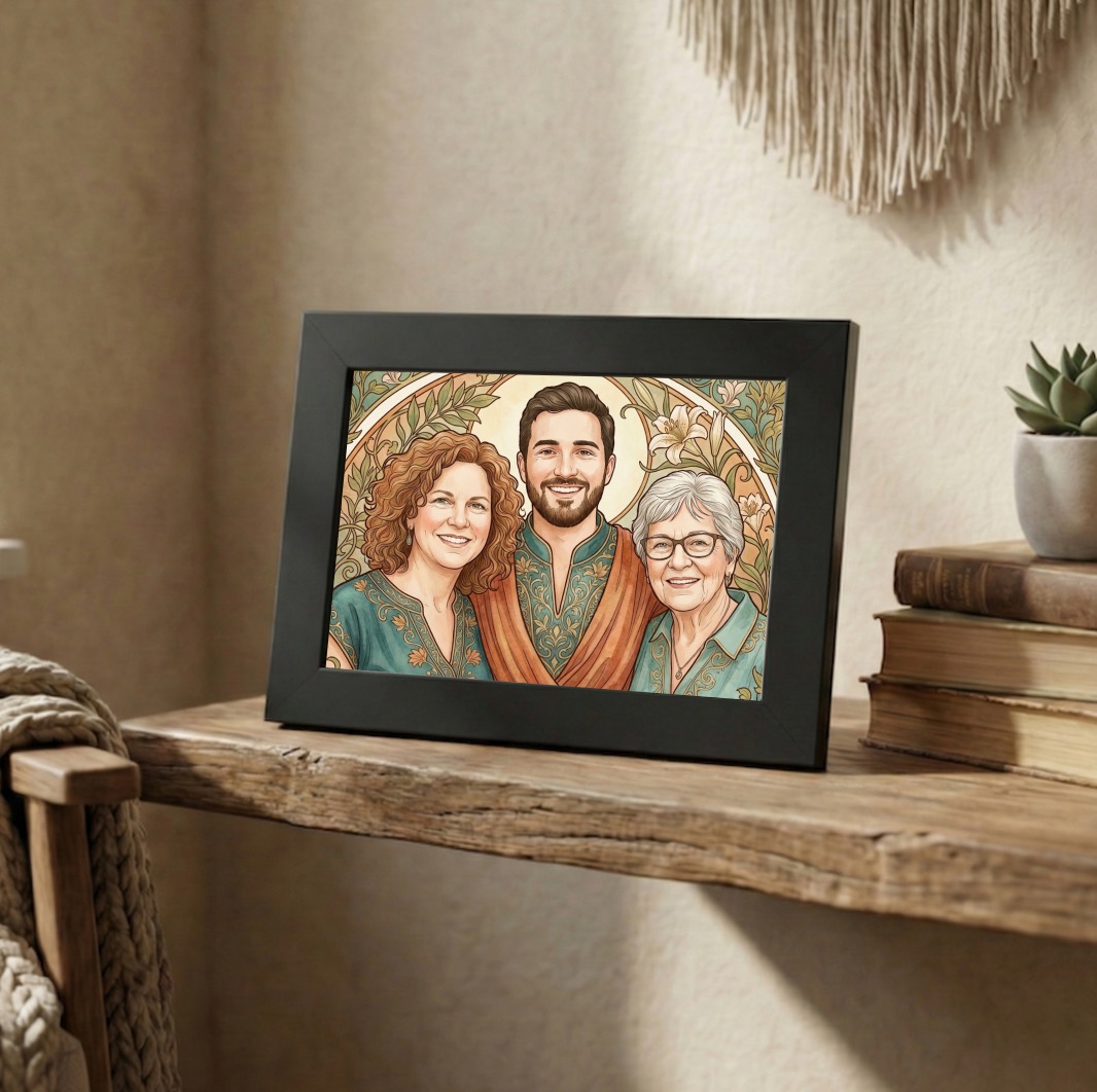 Fotorámeček s ilustrací podle vaší fotky