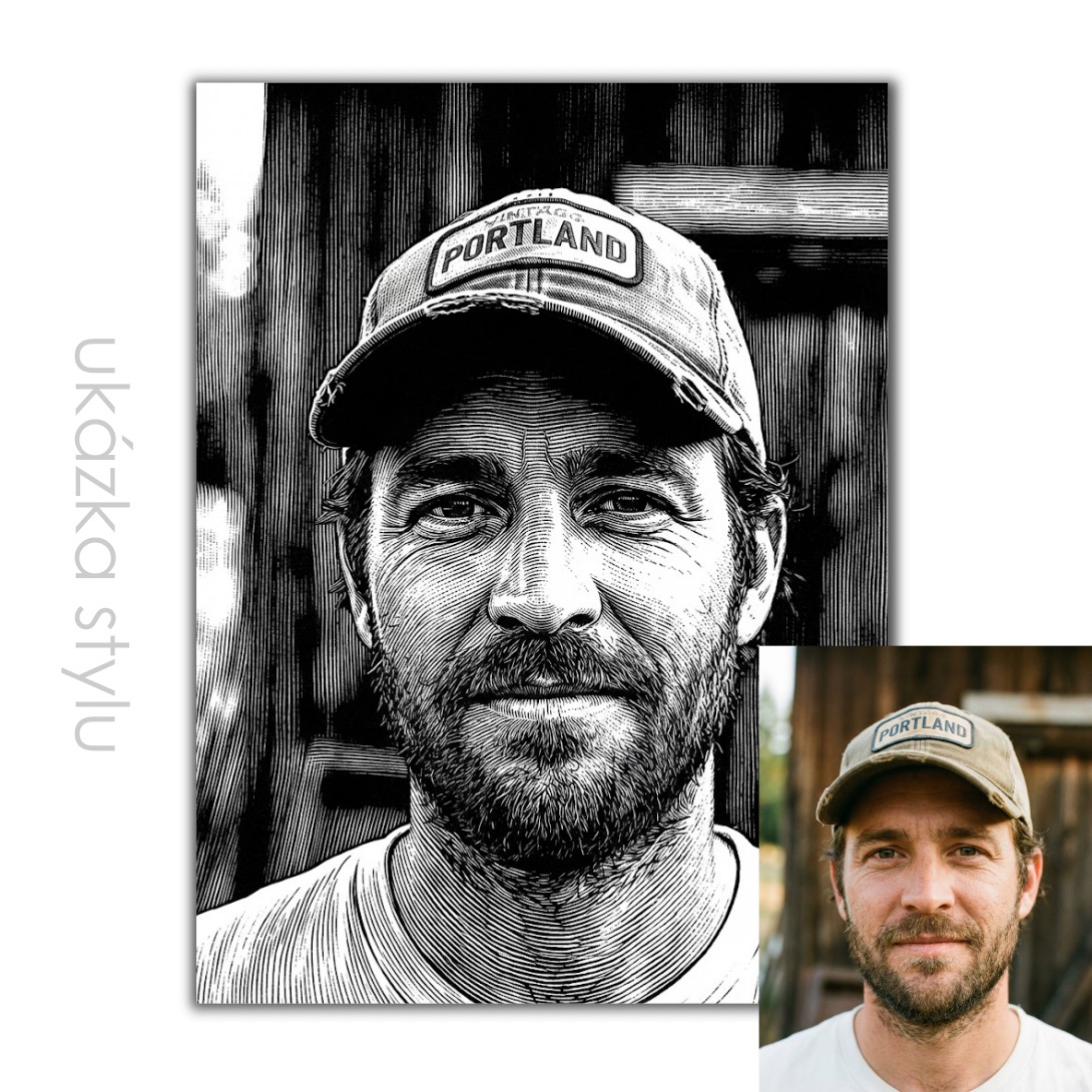 Ilustrace podle vaší fotky pro vlastní tisk