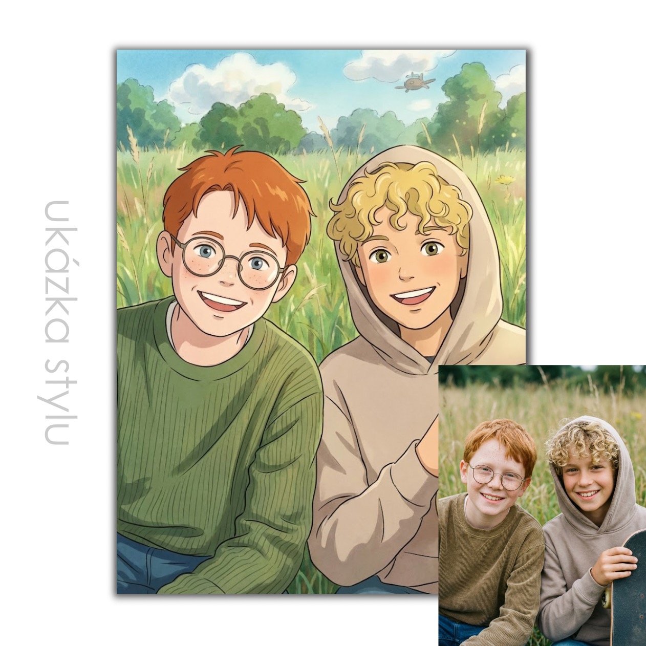 Ilustrace podle vaší fotky pro vlastní tisk