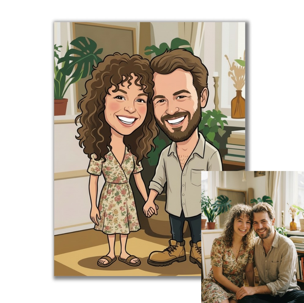 Velkohlavá karikatura podle vaší fotky