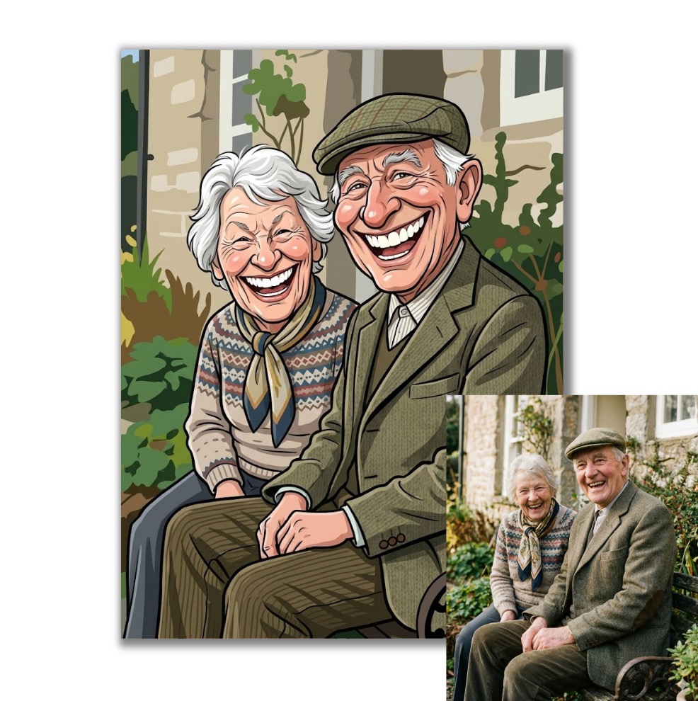 Obraz podle vaší fotky - Vtipná karikatura