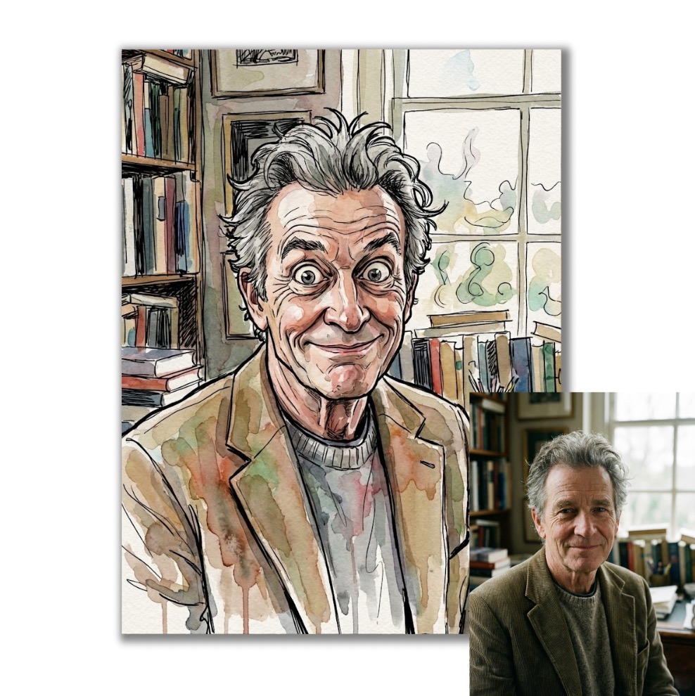 Obraz podle vaší fotky - Akvarelová karikatura