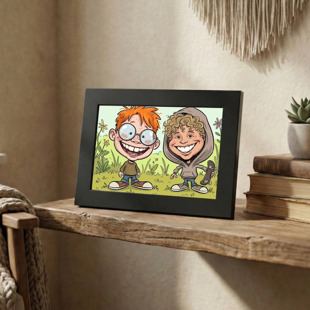 Fotorámeček s karikaturou podle vaší fotky