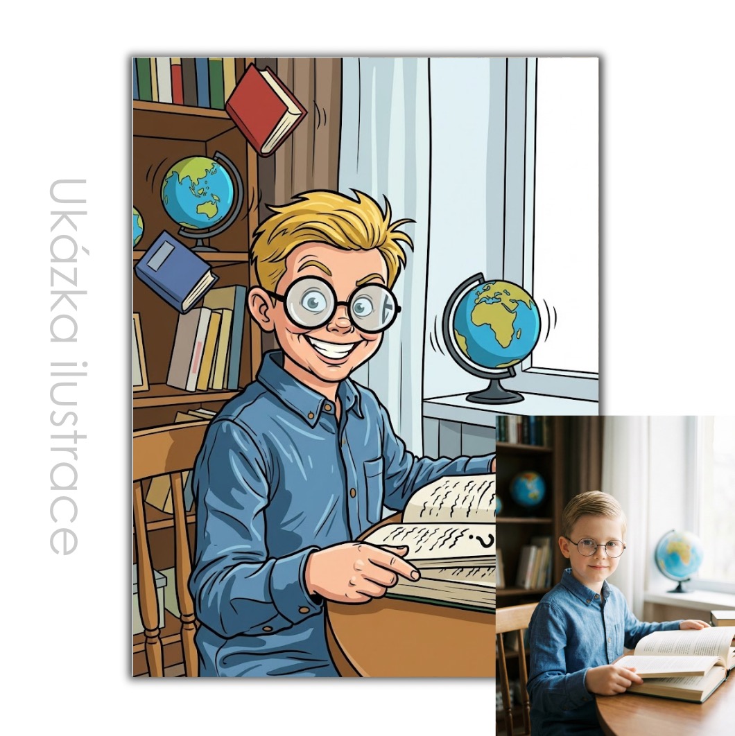 Obraz podle vaší fotky - vtipná karikatura