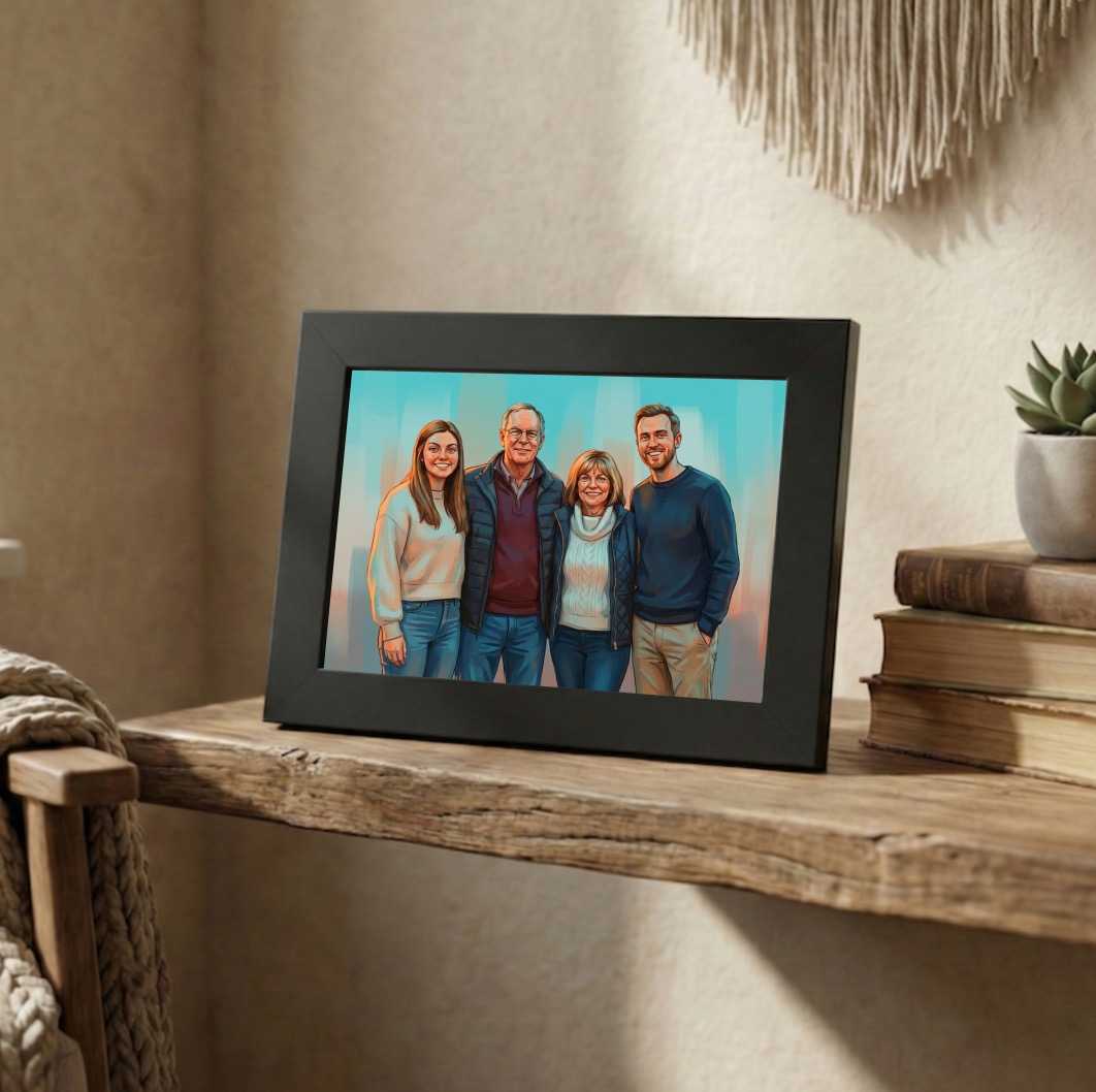 Fotorámeček s ilustrací podle vaší fotky