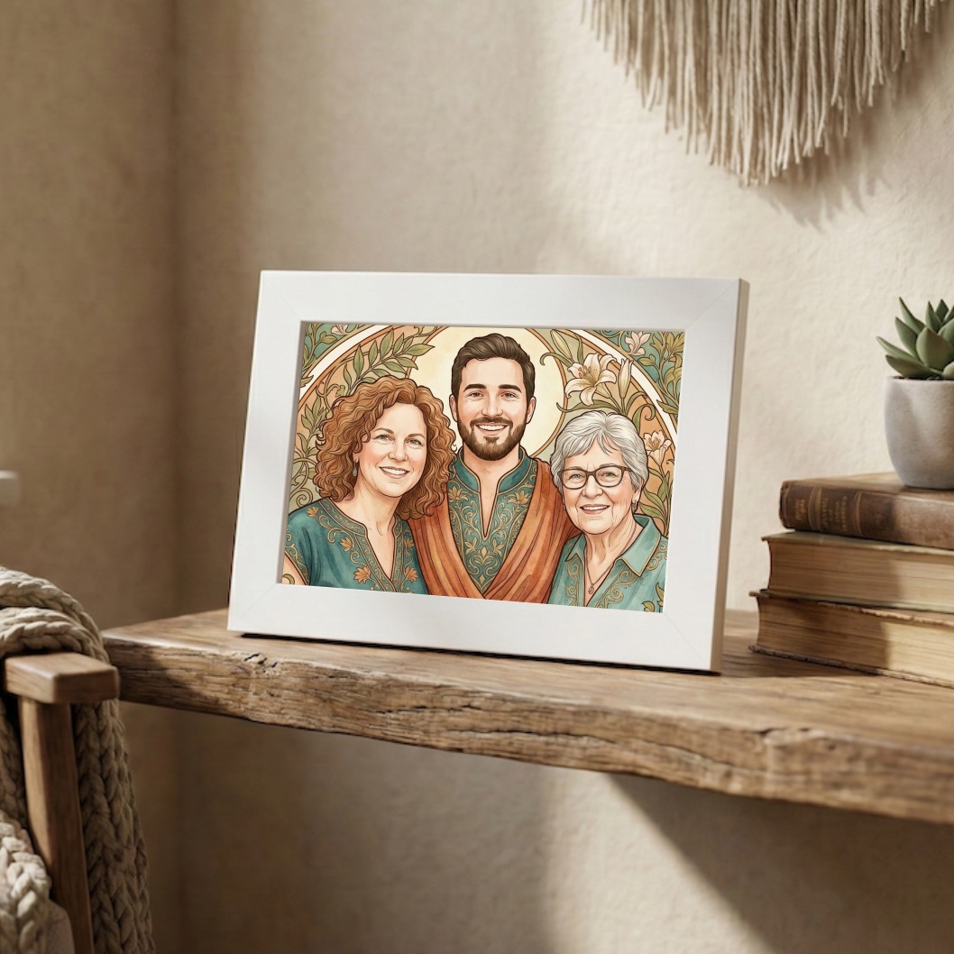 Fotorámeček s ilustrací podle vaší fotky