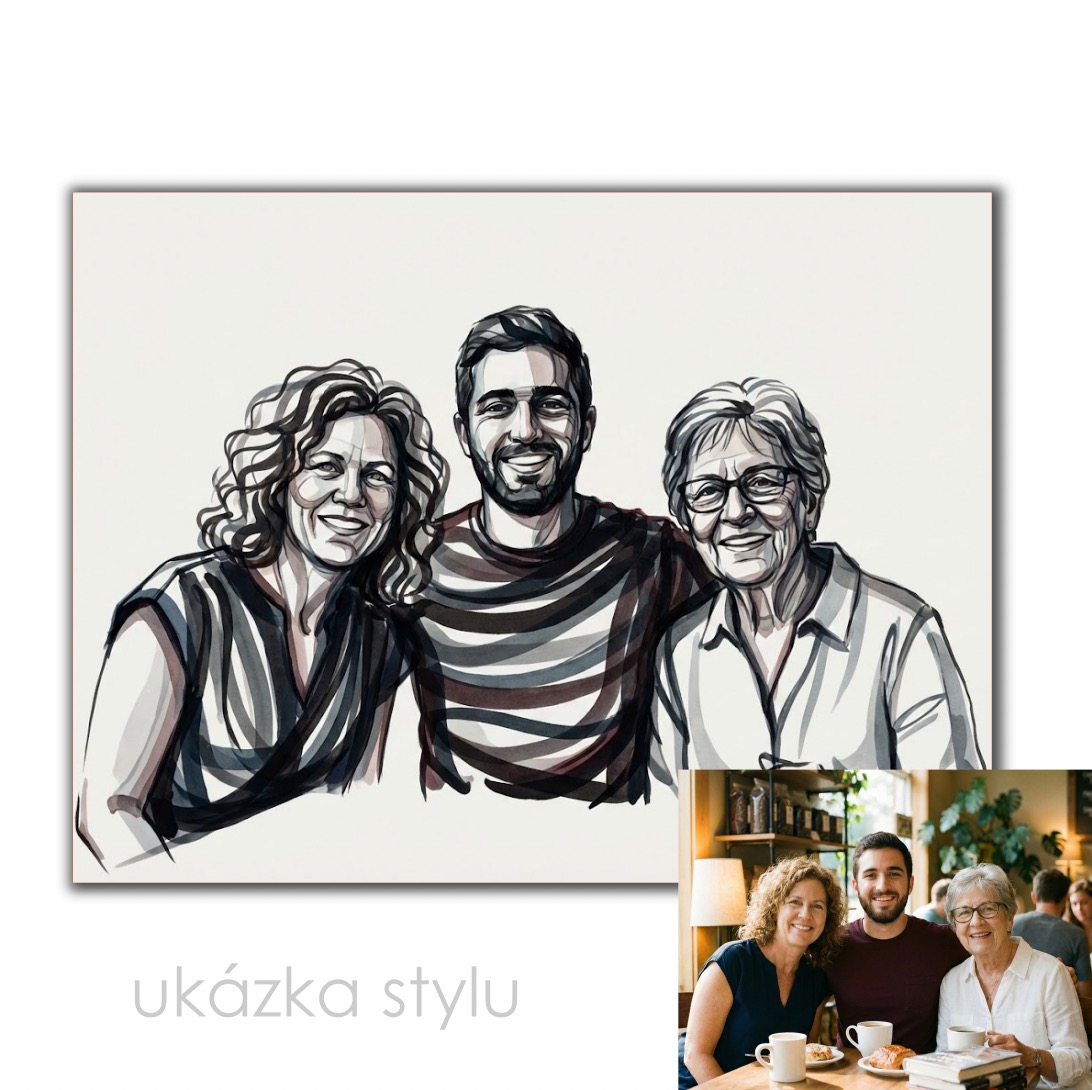 Kreslený obraz podle vaší fotky