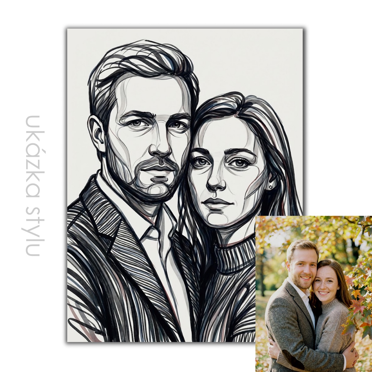 Ilustrace podle vaší fotky pro vlastní tisk