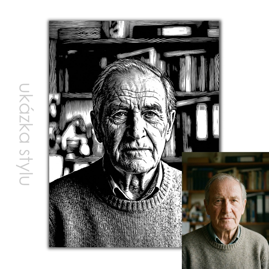 Ilustrace podle vaší fotky pro vlastní tisk