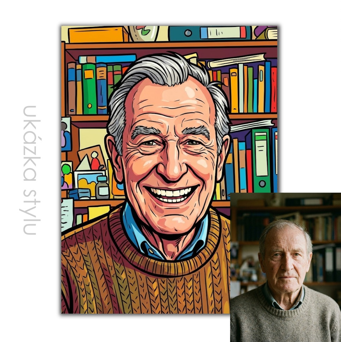 Vysmátá krikatura podle vaší fotky pro vlastní tisk