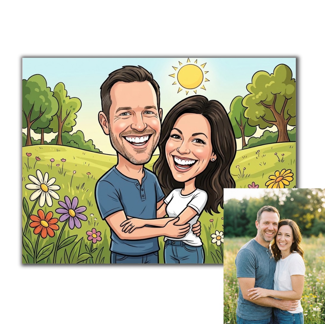 Velkohlavá karikatura podle vaší fotky