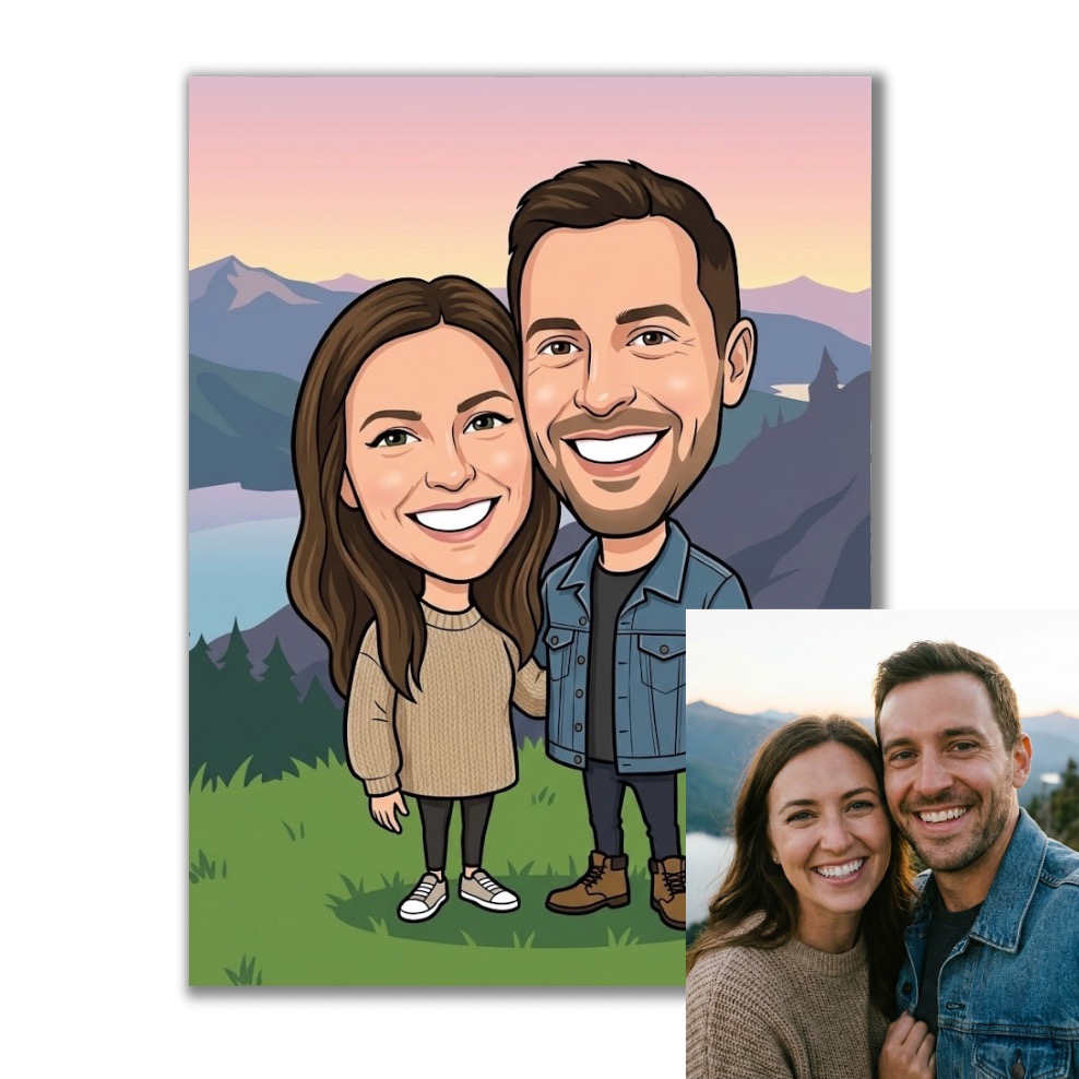 Karikatura podle vaší fotky pro vlastní tisk