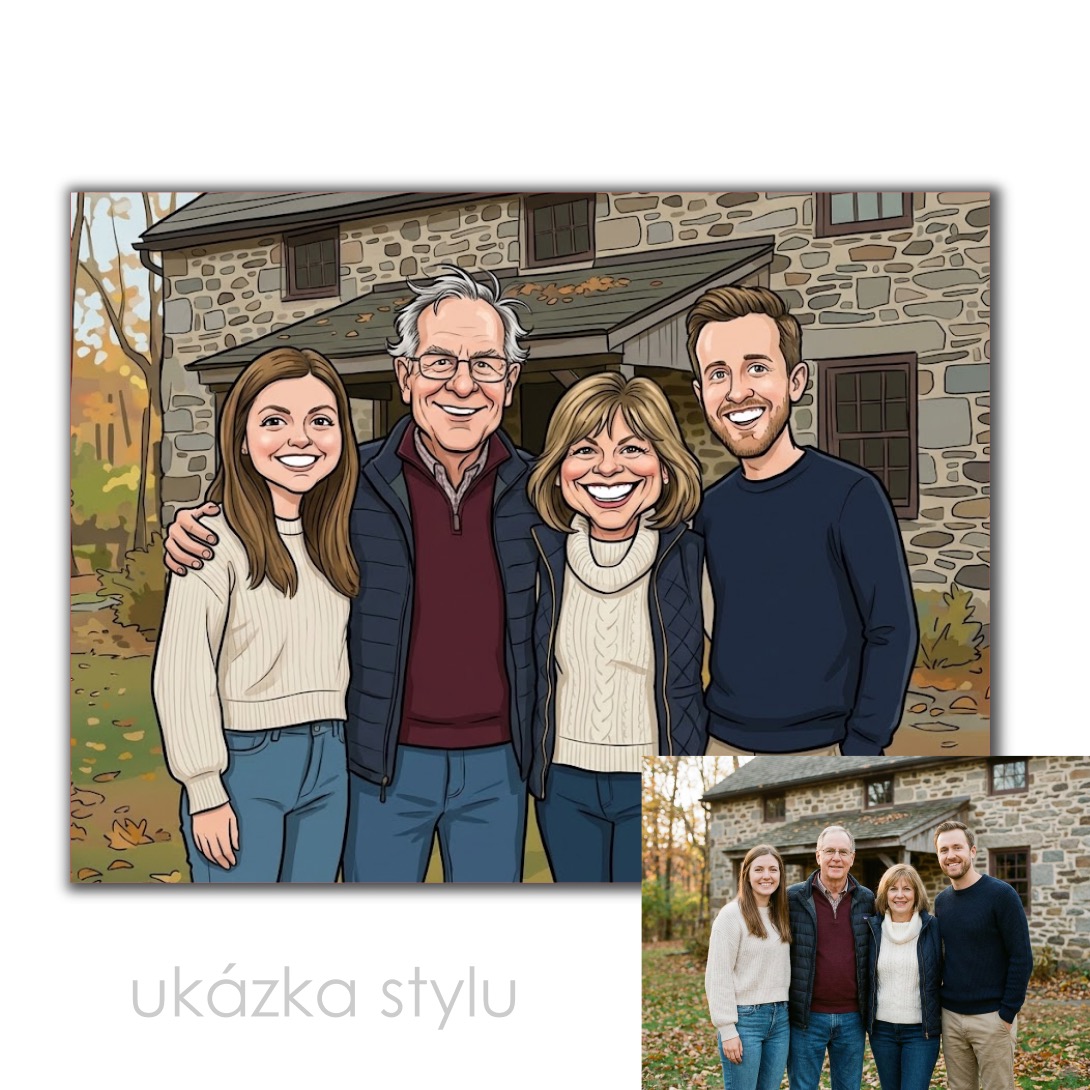 Obraz podle vaší fotky - Vtipná karikatura