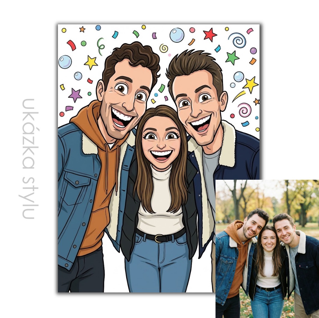Fotorámeček s karikaturou podle vaší fotky
