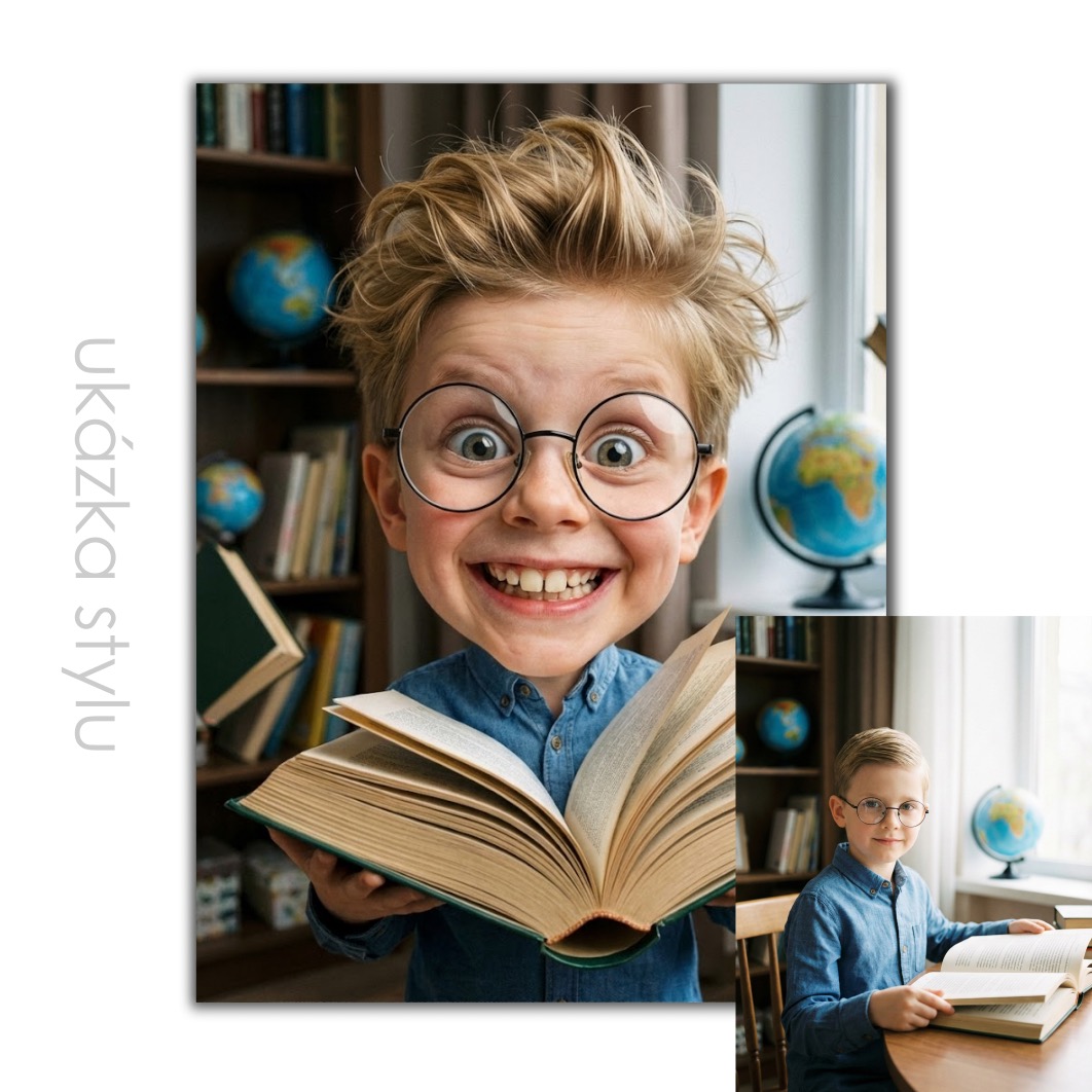 Placka s karikaturou podle vaší fotky