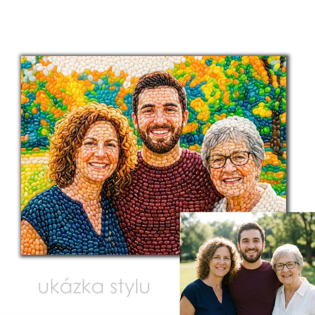 Bonbónový obraz podle vaší fotky