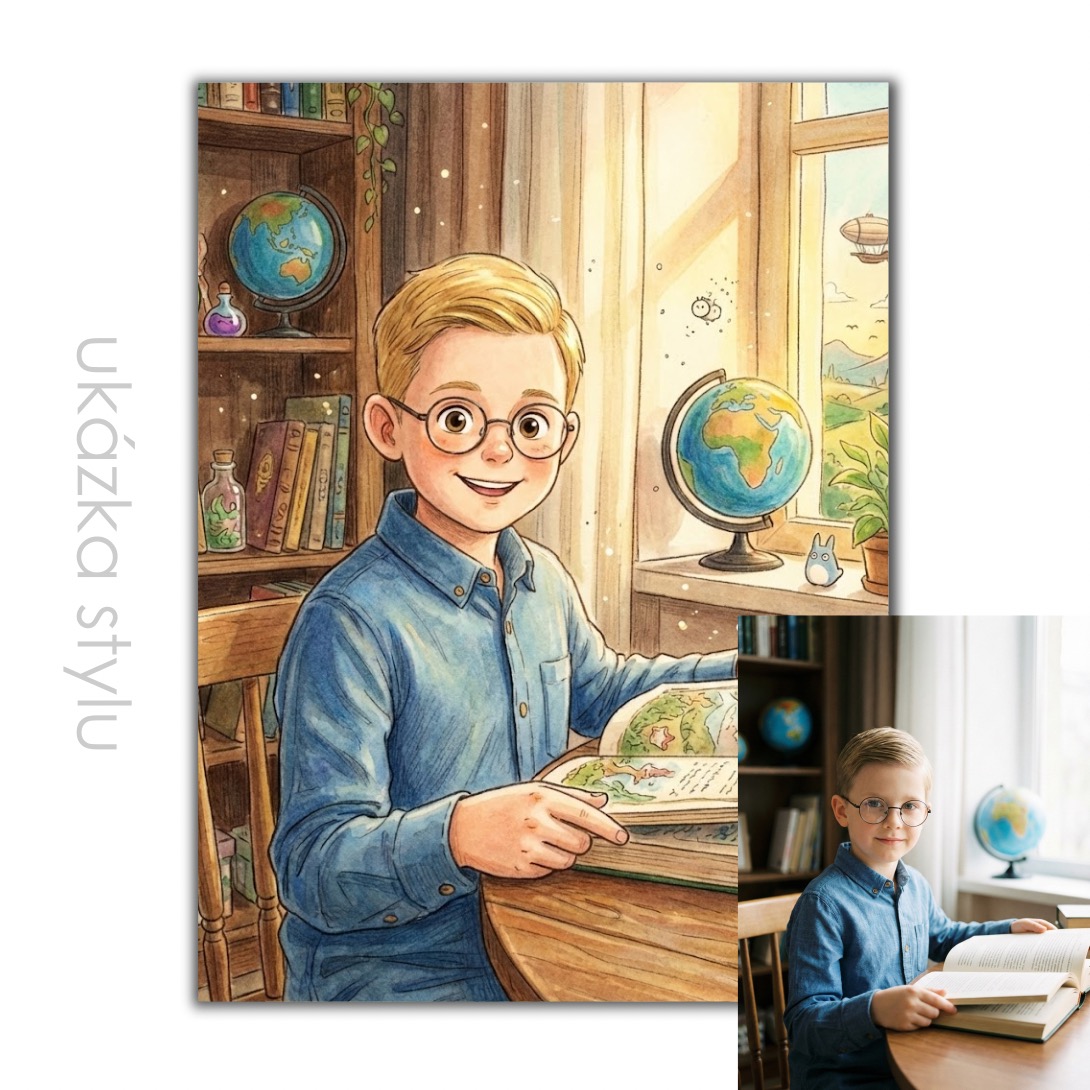 Ilustrace podle vaší fotky pro vlastní tisk