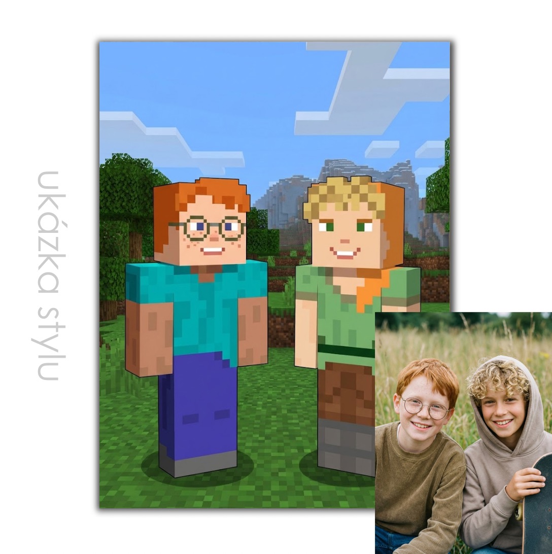 Minecraftový obraz podle vaší fotky