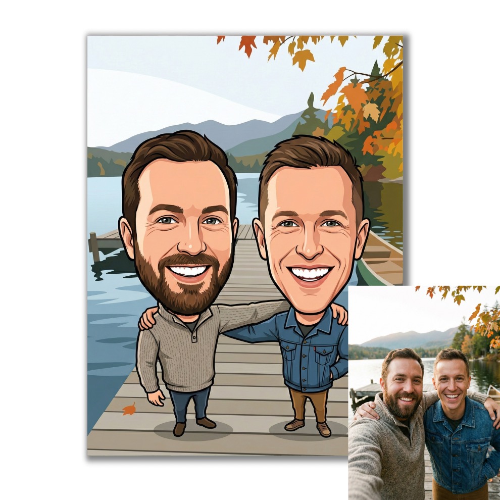 Karikatura podle vaší fotky pro vlastní tisk