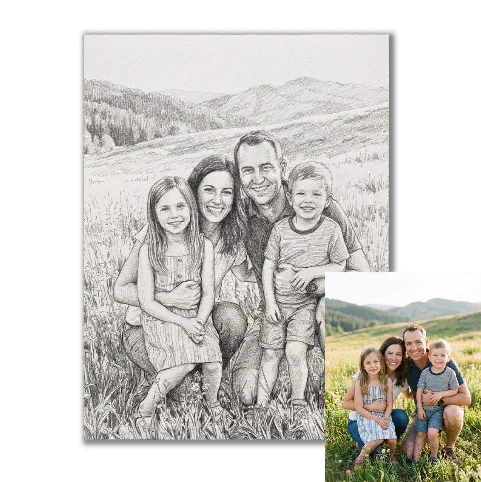 Obraz podle vaší fotky v Pencil stylu