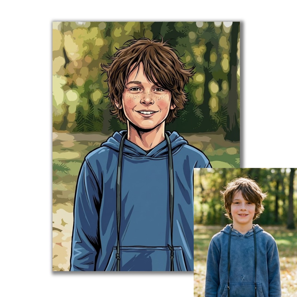 Ilustrace podle vaší fotky pro vlastní tisk