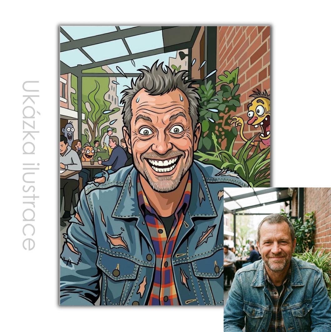 Fotorámeček s karikaturou podle vaší fotky