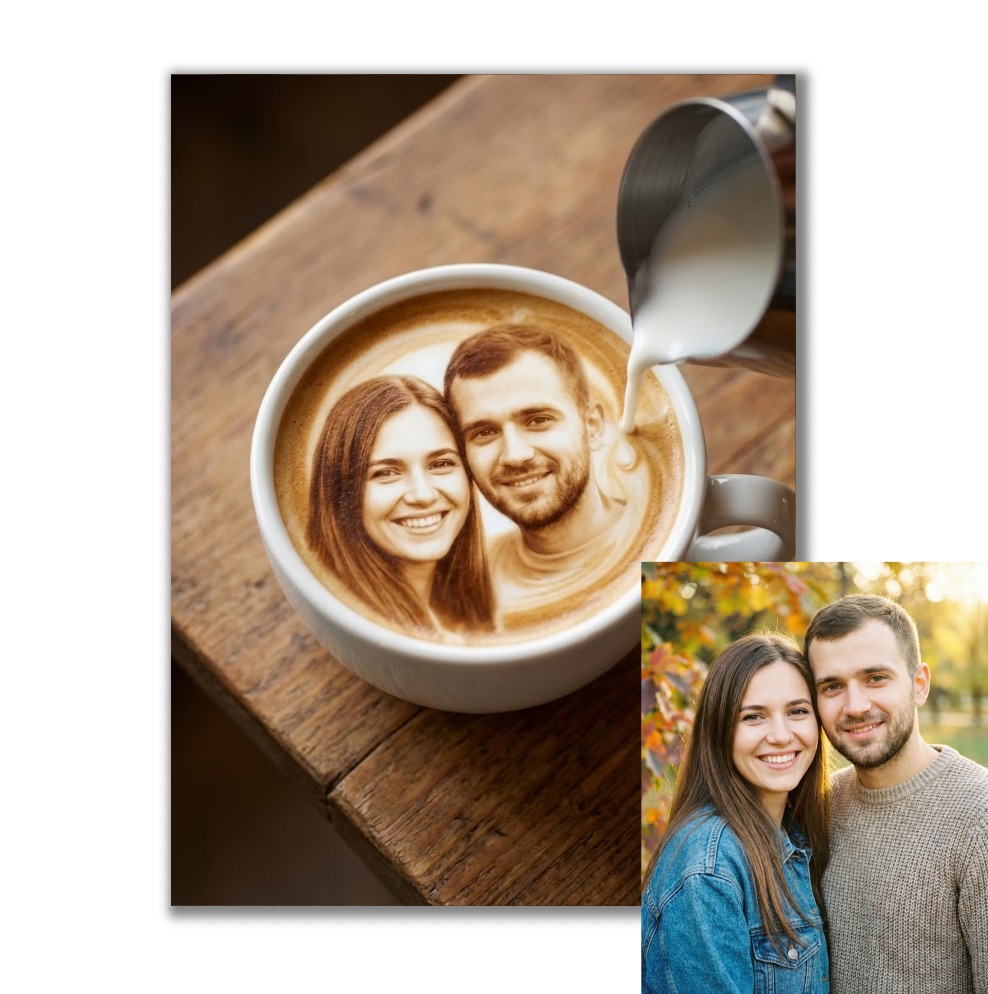 Fotorámeček s fotomontáží podle vaší fotky