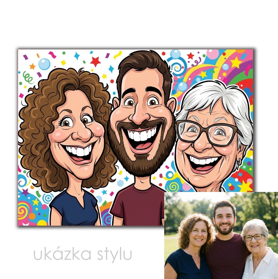 Fotorámeček s karikaturou podle vaší fotky