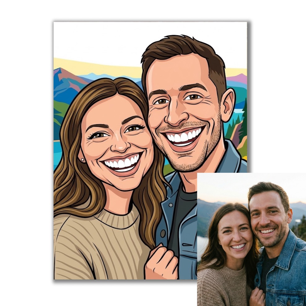 Obraz podle vaší fotky - Vtipná karikatura