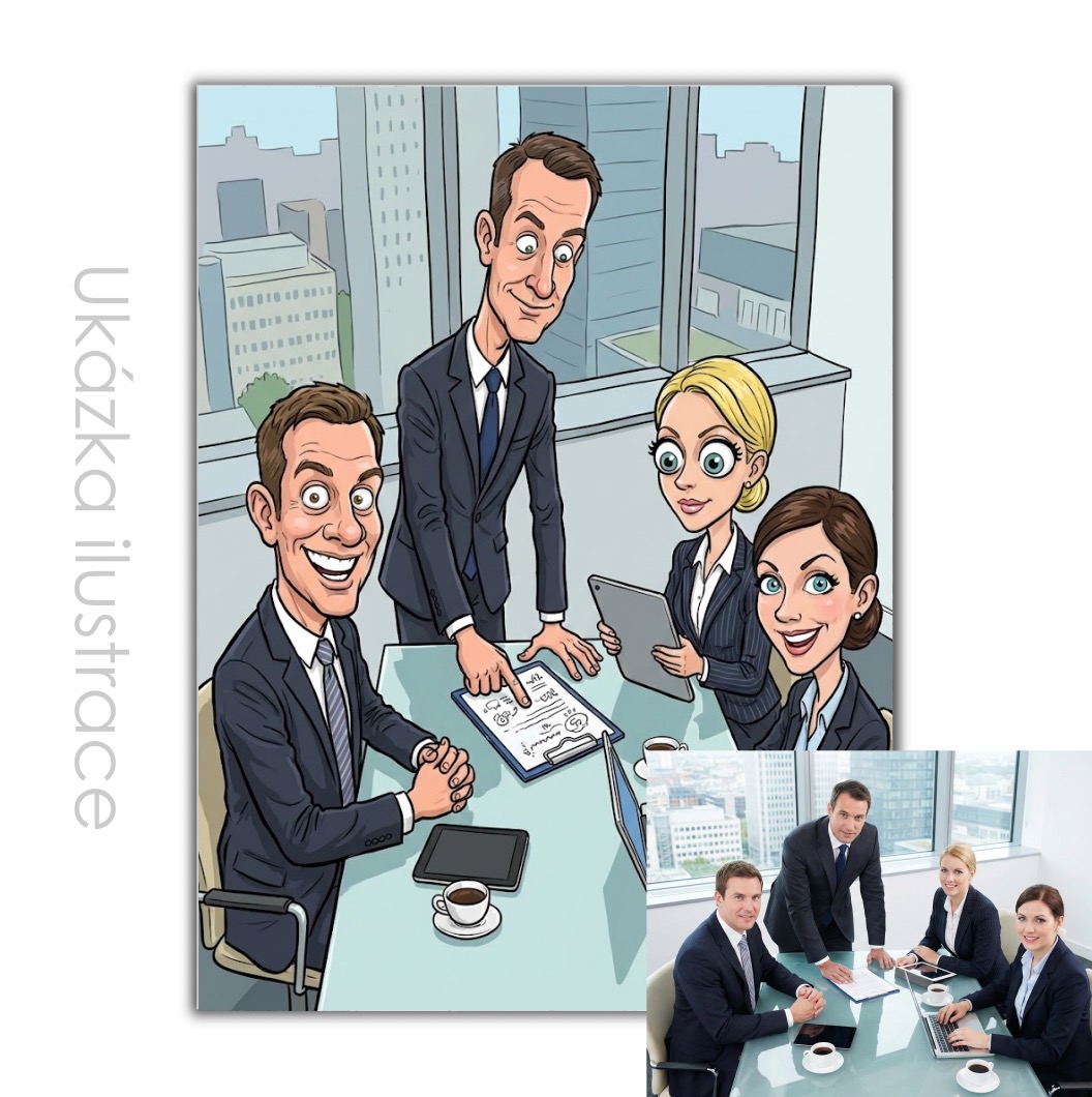 Fotorámeček s karikaturou podle vaší fotky