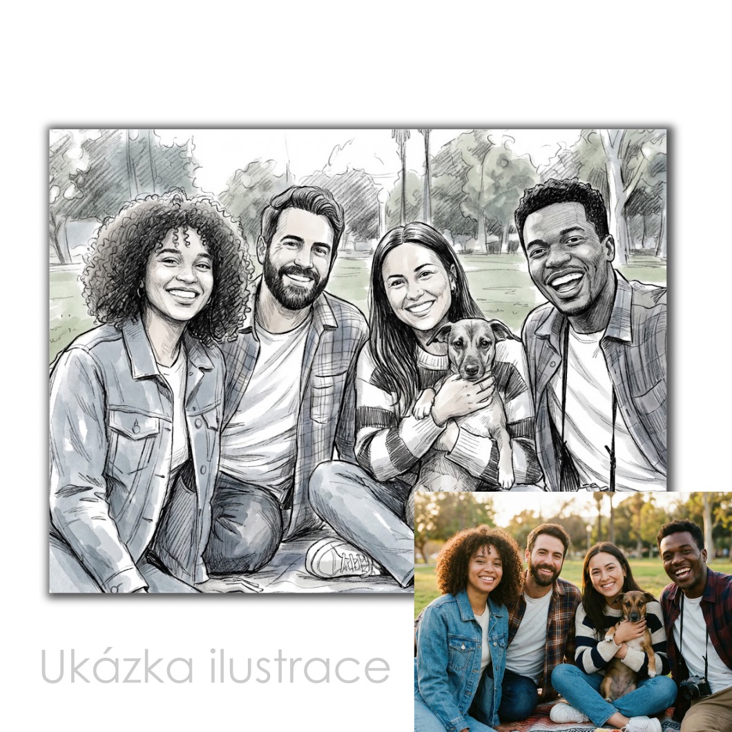 Fotorámeček s ilustrací podle vaší fotky