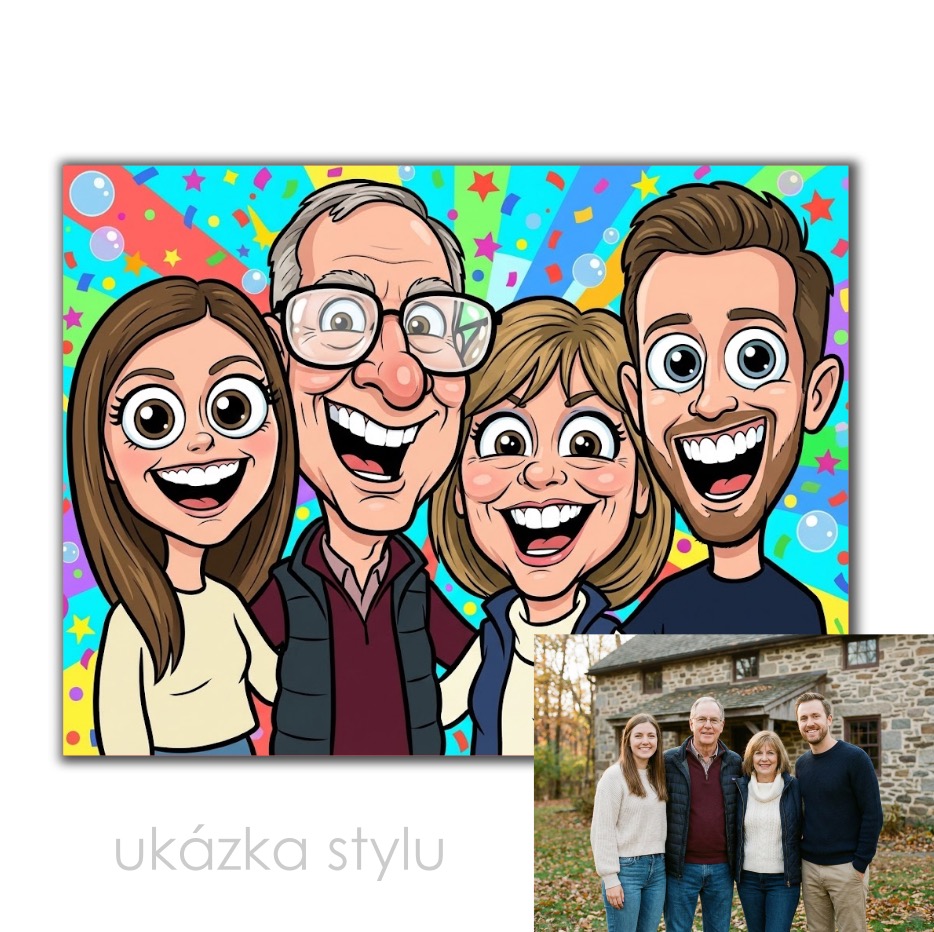 Fotorámeček s karikaturou podle vaší fotky
