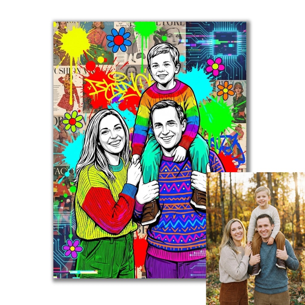 Obraz podle vaší fotky v Pop Art stylu