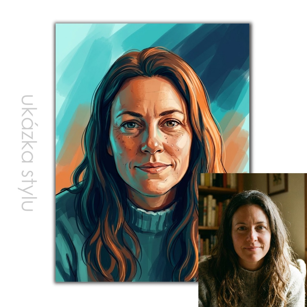 Fotorámeček s ilustrací podle vaší fotky