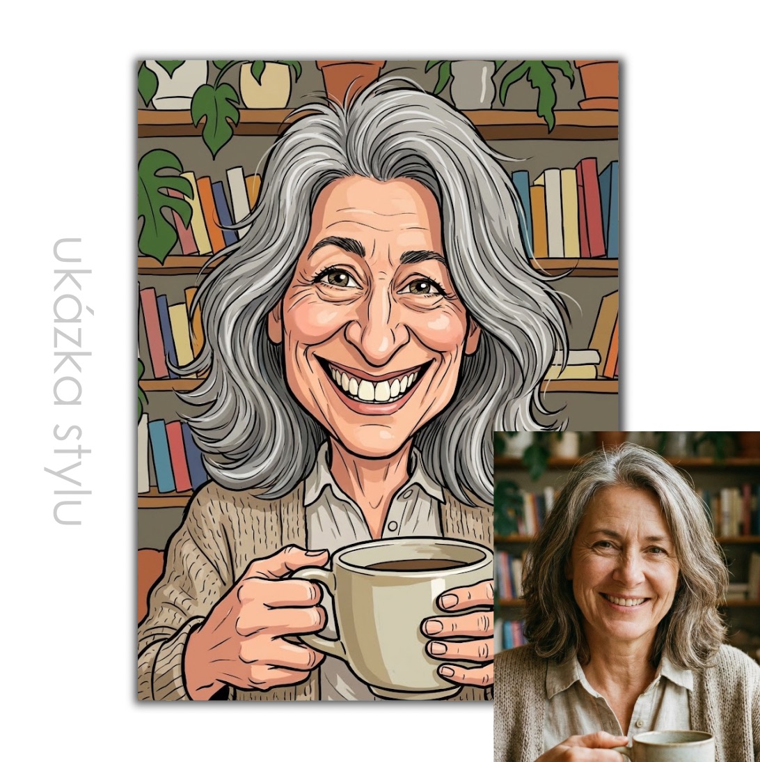 Obraz podle vaší fotky - Vtipná karikatura