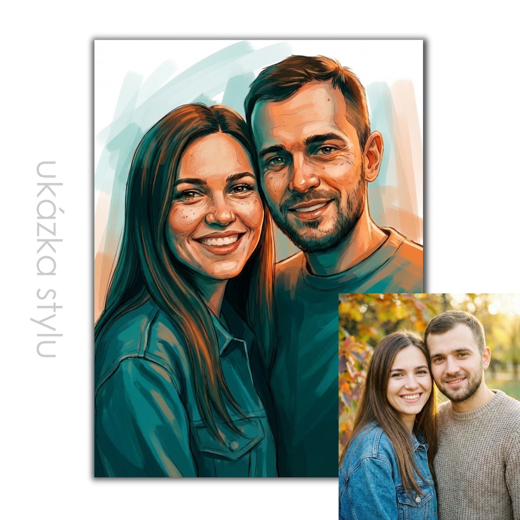 Ilustrace podle vaší fotky pro vlastní tisk