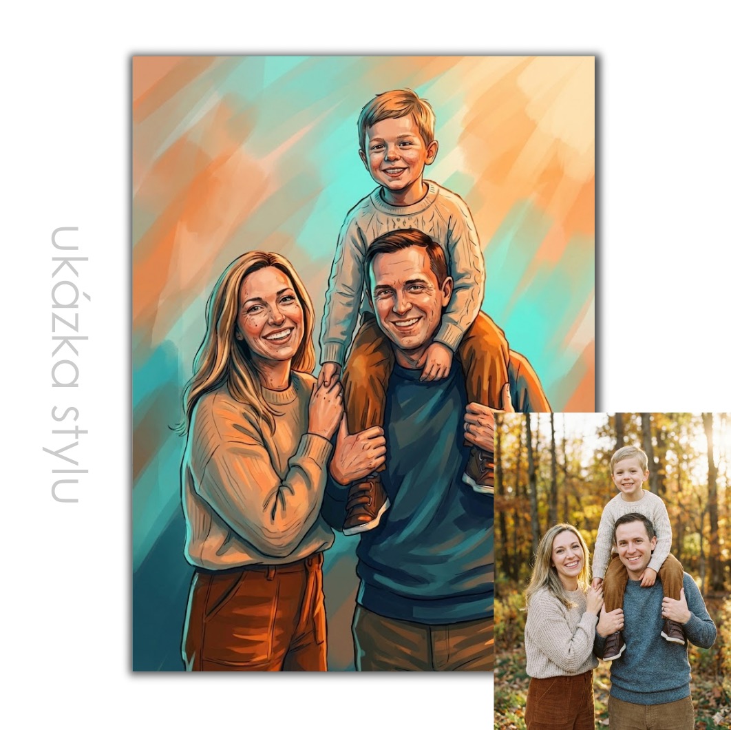 Fotorámeček s ilustrací podle vaší fotky