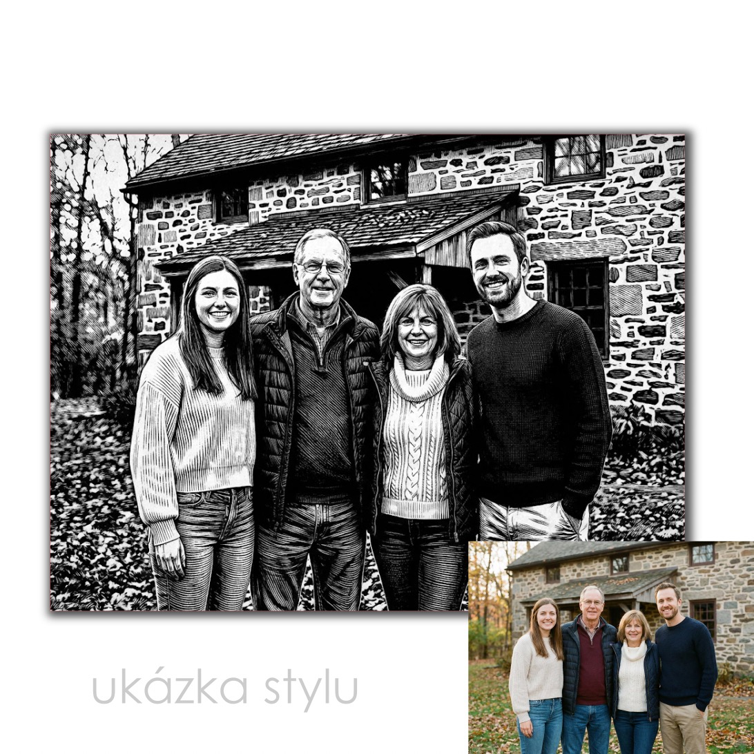 Kreslený obraz podle vaší fotky